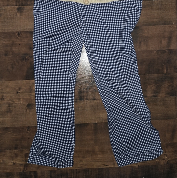 Tommy Hilfiger Gingham Navy & White Ankle Chino Pants - Size 14 - Picture 9 of 9